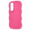 Coque arrière en silicone Phonesta Wavy pour Samsung Galaxy S25/S24 - Hot Pink 3