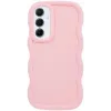 Coque arrière en silicone Phonesta Wavy pour Samsung Galaxy S25/S24 - Rose