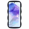 Coque arrière en silicone Phonesta Wavy pour Samsung Galaxy S25 Plus/S24 Plus - Noir 2