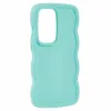 Coque arrière en silicone Phonesta Wavy pour Samsung Galaxy S25 Ultra - Vert menthe 3
