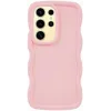 Coque arrière en silicone Phonesta Wavy pour Samsung Galaxy S25 Ultra - Rose