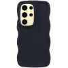 Coque arrière en silicone Phonesta Wavy pour Samsung Galaxy S25 Ultra - Noir