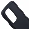 Coque arrière en silicone Phonesta Wavy pour Samsung Galaxy S25 Ultra - Noir 6