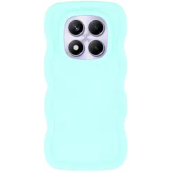 Coque arrière en silicone Phonesta Wavy pour Xiaomi Redmi Note 14 Pro 4G - Vert menthe