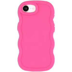 Coque arrière en silicone Phonesta Wavy pour Apple iPhone 17e/16e - Hot Pink
