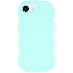 Coque arrière en silicone Phonesta Wavy pour Apple iPhone 17e/16e - Vert menthe