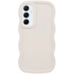 Coque arrière en silicone Phonesta Wavy pour Samsung Galaxy A15 4G/5G - Beige