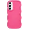 Coque arrière en silicone Phonesta Wavy pour Samsung Galaxy A35 - Hot Pink