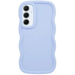 Coque arrière en silicone Phonesta Wavy pour Samsung Galaxy A35 - Violet