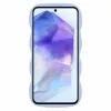 Coque arrière en silicone Phonesta Wavy pour Samsung Galaxy A35 - Violet 2