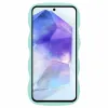 Coque arrière en silicone Phonesta Wavy pour Samsung Galaxy A55 - Vert menthe 2