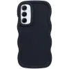 Coque arrière en silicone Phonesta Wavy pour Samsung Galaxy A55 - Noir