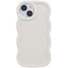 Coque arrière en silicone Phonesta Wavy pour Apple iPhone 15 - Beige