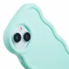 Coque arrière en silicone Phonesta Wavy pour Apple iPhone 15 - Vert menthe 6