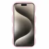 Coque arrière en silicone Phonesta Wavy pour Apple iPhone 15 - Rose 2