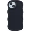 Coque arrière en silicone Phonesta Wavy pour Apple iPhone 15 - Noir