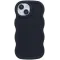 Coque arrière en silicone Phonesta Wavy pour Apple iPhone 15 - Noir