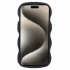 Coque arrière en silicone Phonesta Wavy pour Apple iPhone 15 - Noir 2