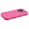 Coque arrière en silicone Phonesta Wavy pour Apple iPhone 15 Pro - Hot Pink 5