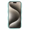 Coque arrière en silicone Phonesta Wavy pour Apple iPhone 15 Pro - Vert menthe 2