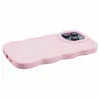 Coque arrière en silicone Phonesta Wavy pour Apple iPhone 15 Pro - Rose 5