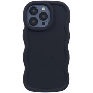 Coque arrière en silicone Phonesta Wavy pour Apple iPhone 15 Pro - Noir