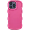 Coque arrière en silicone Phonesta Wavy pour Apple iPhone 15 Pro Max - Hot Pink