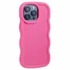 Coque arrière en silicone Phonesta Wavy pour Apple iPhone 15 Pro Max - Hot Pink 3