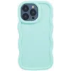 Coque arrière en silicone Phonesta Wavy pour Apple iPhone 15 Pro Max - Vert menthe
