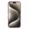 Coque arrière en silicone Phonesta Wavy pour Apple iPhone 15 Pro Max - Rose 2