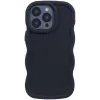 Coque arrière en silicone Phonesta Wavy pour Apple iPhone 15 Pro Max - Noir