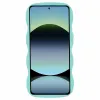Coque arrière en silicone Phonesta Wavy pour Xiaomi Redmi Note 14 4G - Vert menthe 2