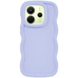 Coque arrière en silicone Phonesta Wavy pour Xiaomi Redmi Note 14 4G - Violet