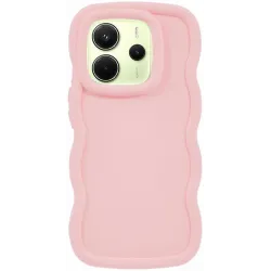 Coque arrière en silicone Phonesta Wavy pour Xiaomi Redmi Note 14 4G - Rose