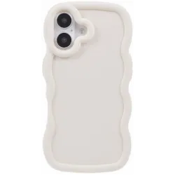 Coque arrière en silicone Phonesta Wavy pour Apple iPhone 17 - Beige