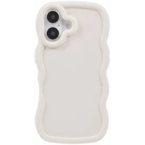 Coque arrière en silicone Phonesta Wavy pour Apple iPhone 17 - Beige