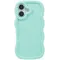 Coque arrière en silicone Phonesta Wavy pour Apple iPhone 17 - Vert menthe