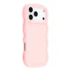 Coque arrière en silicone Phonesta Wavy pour Apple iPhone 17 Pro - Rose 2