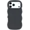 Coque arrière en silicone Phonesta Wavy pour Apple iPhone 17 Pro - Noir
