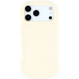 Coque arrière en silicone Phonesta Wavy pour Apple iPhone 17 Pro Max - Beige