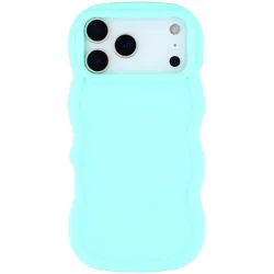 Coque arrière en silicone Phonesta Wavy pour Apple iPhone 17 Pro Max - Vert menthe
