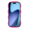 Coque arrière en silicone Phonesta Wavy pour Apple iPhone Air - Hot Pink 3