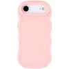Coque arrière en silicone Phonesta Wavy pour Apple iPhone Air - Rose