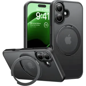 Coque arrière Torras Ostand Pro avec MagSafe pour Apple iPhone 16 Plus - Noir