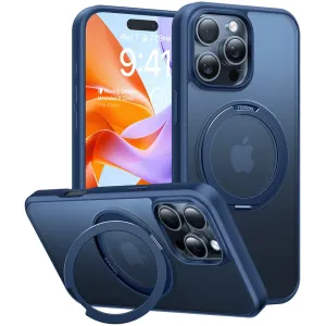 Coque arrière Torras Ostand Pro avec MagSafe pour Apple iPhone 16 Pro - Bleu foncé