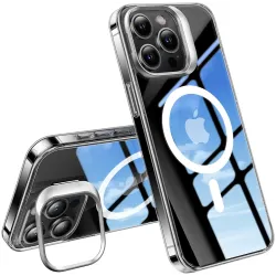 Coque arrière Torras Lstand avec MagSafe pour Apple iPhone 15 Pro - Transparent