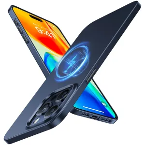 Coque arrière Torras OriginFit-Mag avec MagSafe pour Apple iPhone 15 Pro Max - Bleu foncé