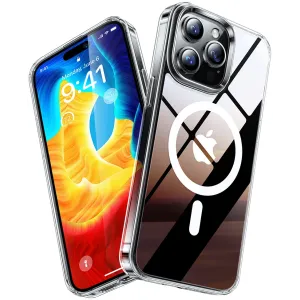 Coque arrière Torras Diamond avec MagSafe pour Apple iPhone 15 Pro - Transparent