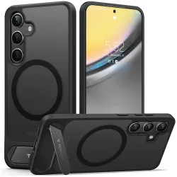 Coque arrière Torras Pstand avec MagSafe pour Samsung Galaxy S24 - Noir