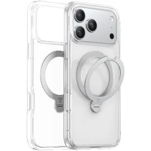 Coque arrière Torras Ostand Spin avec MagSafe pour Apple iPhone 17 Pro Max - Transparent